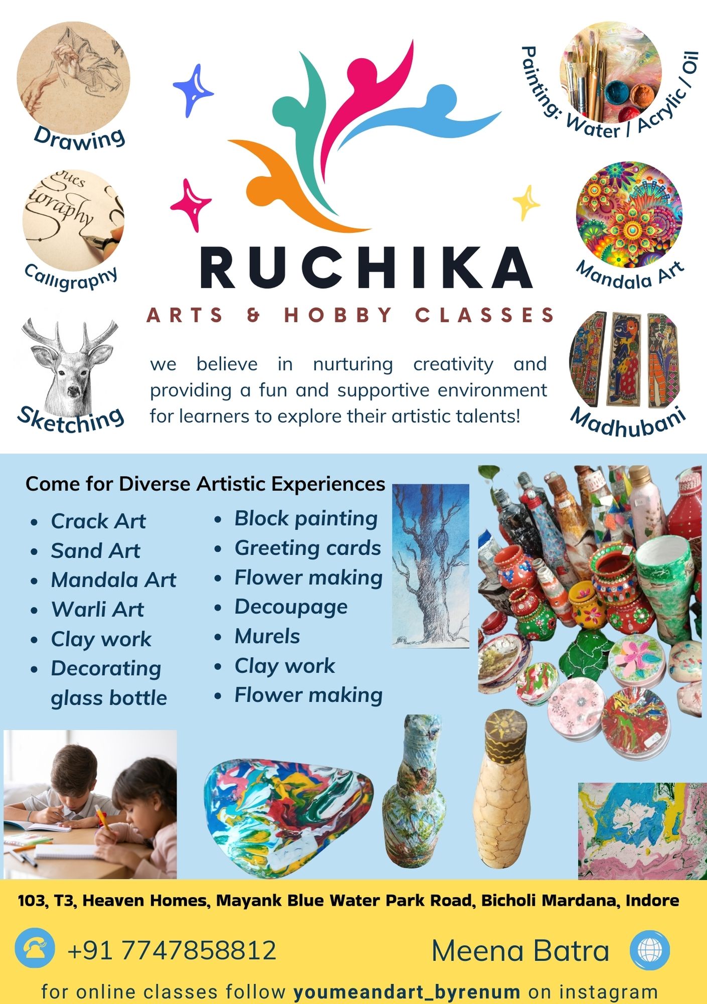 Ruchika's colourful original logo